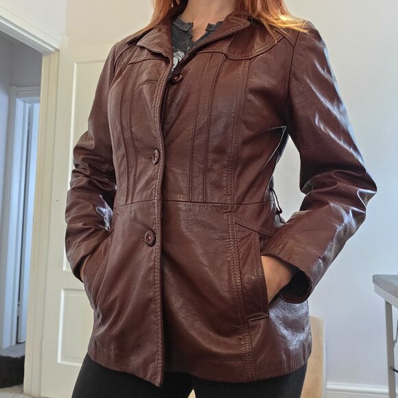 Vintage Oxblood Maroon leather jacket - Picture 1 of 10